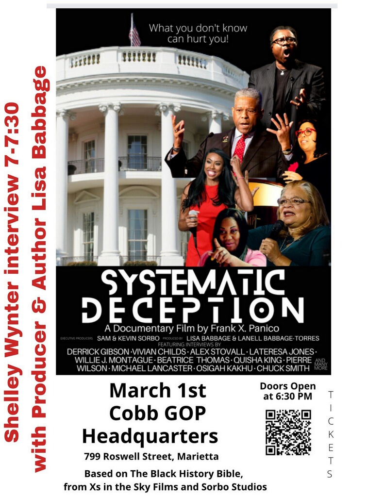 shelleywynter1's tweet image. #systemicdeception
The movie.. screening tonight at @cobbgop headquarters. Doors open at 6p. Get there early as seats are filling up fast...and I will have donuts first come, first serve..@wotsonwsb