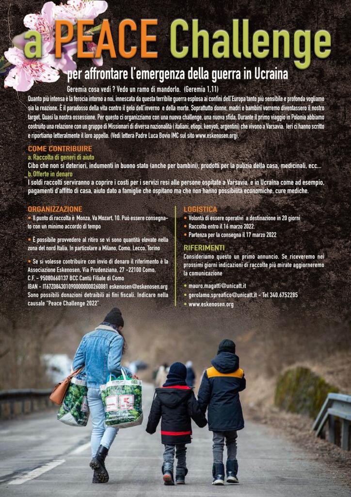 Essere vicini, possiamo farlo tutti. Noi ci proviamo, se volete ogni aiuto è prezioso ⁦<a href="/EskenosenOrg/">Eskenosen</a>⁩  #Ucraina