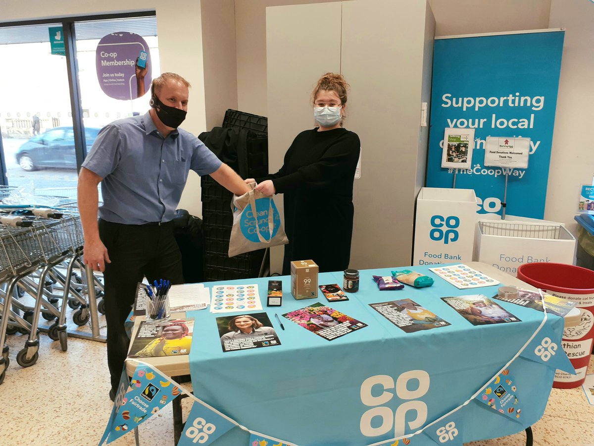 Great afternoon spent helping @bonnyriggmp run a Fairtrade quiz in Bonnyrigg Coop - with thanks to @glencollin777 for pulling out the winner for the prize draw! #ItsWhatWeDo <a href="/Tom_MPM/">Tom Copeland</a>