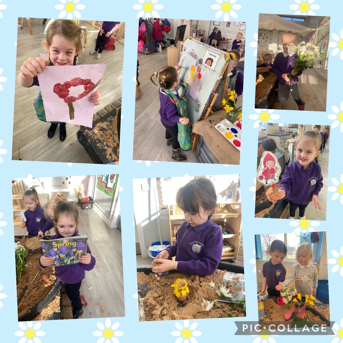 missallanBPS's tweet photo. HELLO SPRING 🌷⛅️🐑

Today we explored a tuff tray representing signs of spring! We learned that in spring, new flowers grow and baby animals are born.
We also created still life paintings of flowers 🌸  “they’re called daffodils”MW @beanxnursery https://t.co/TyQorIOSDu