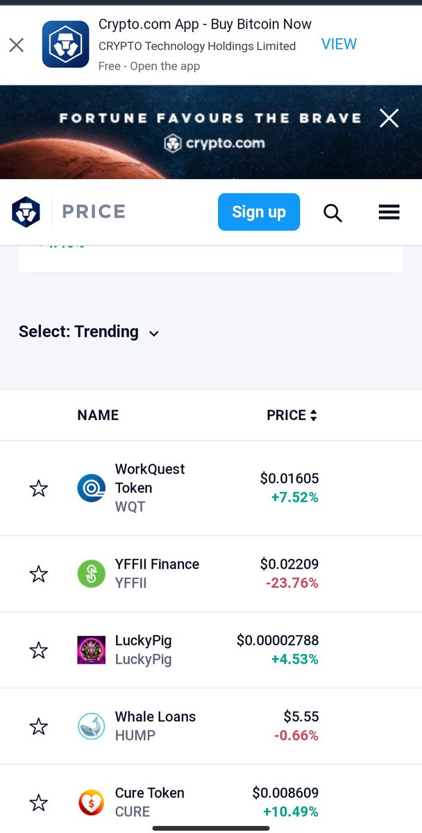 We are currently trending on crypto.com👀🚀

Luckypig is stabilizing it's price before it's next step. Time to fill your bags💰

crypto.com/price/showroom…

#BSC #BSCGem #luckpigtoken #luckypig #BinanceSmartChain #cryptocurrency