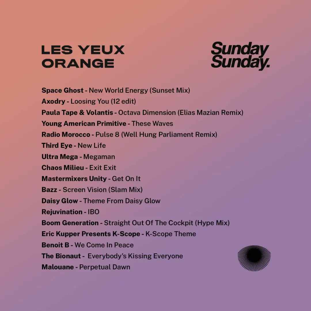 Here's the tracklisting of our mix for Sunday Sunday 🇲🇽 enjoy