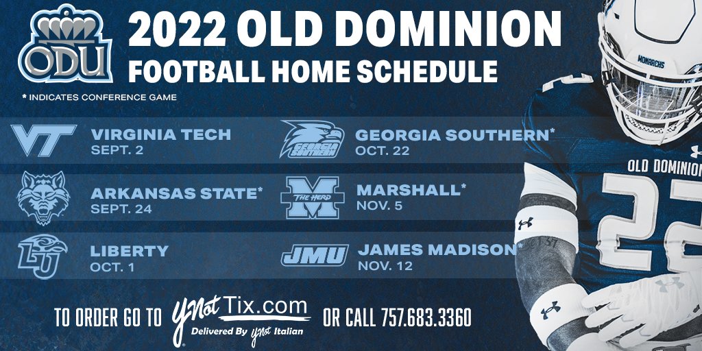 Old Dominion Football Schedule 2022 Odu Football (@Odufootball) / Twitter