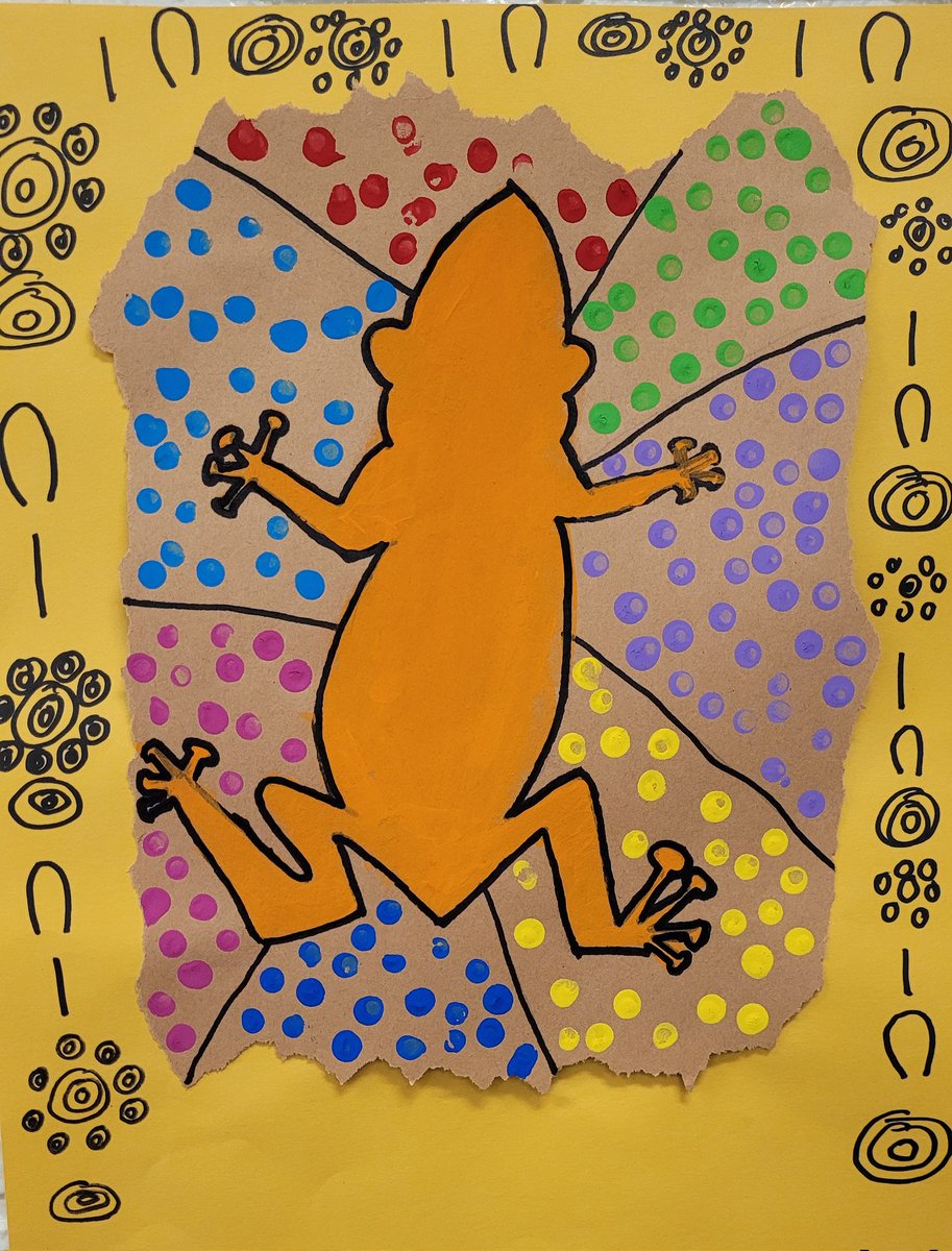 GVartroom's tweet photo. Congratulations to my Stellar Student from McNulty's Third Grade Class.  She did an awesome job on her Aboriginal dot painting!! @Mrs_M_McNulty https://t.co/gLX5jVlUkJ