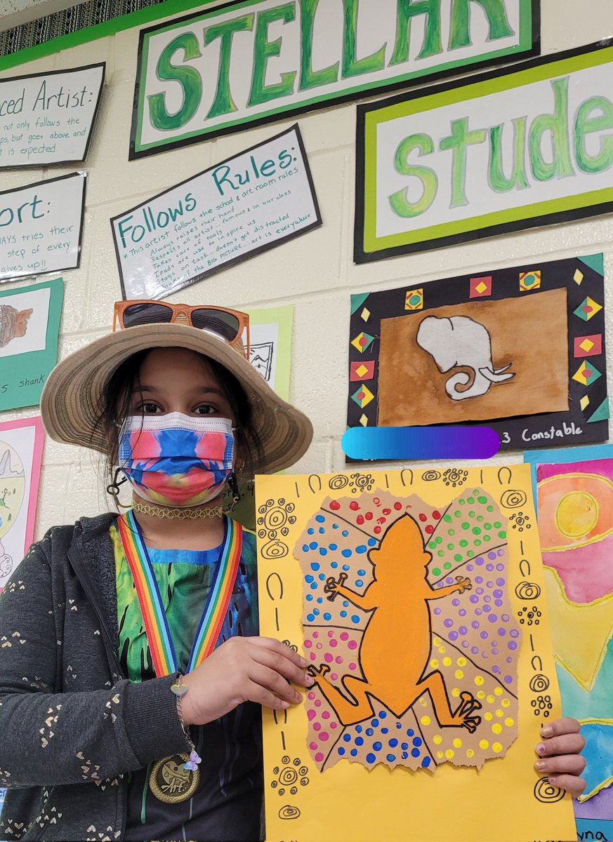 Congratulations to my Stellar Student from McNulty's Third Grade Class.  She did an awesome job on her Aboriginal dot painting!! <a href="/Mrs_M_McNulty/">Mrs. McNulty</a>