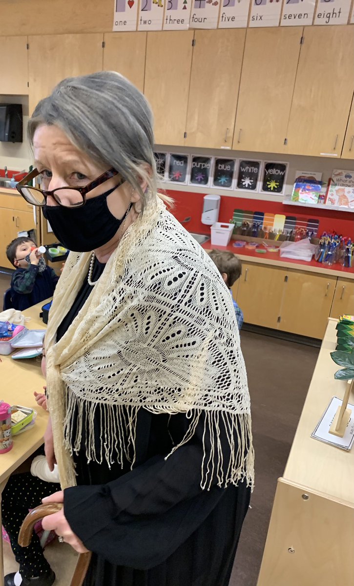 Happy 100th day of school! Our Kindergarten teacher Mrs. O’Flynn coincidentally turned 100 today!