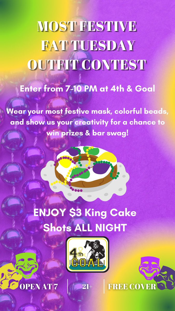 Let’s party!! Contest begins at 7, shot special runs all night, see you there! 🎉🎉