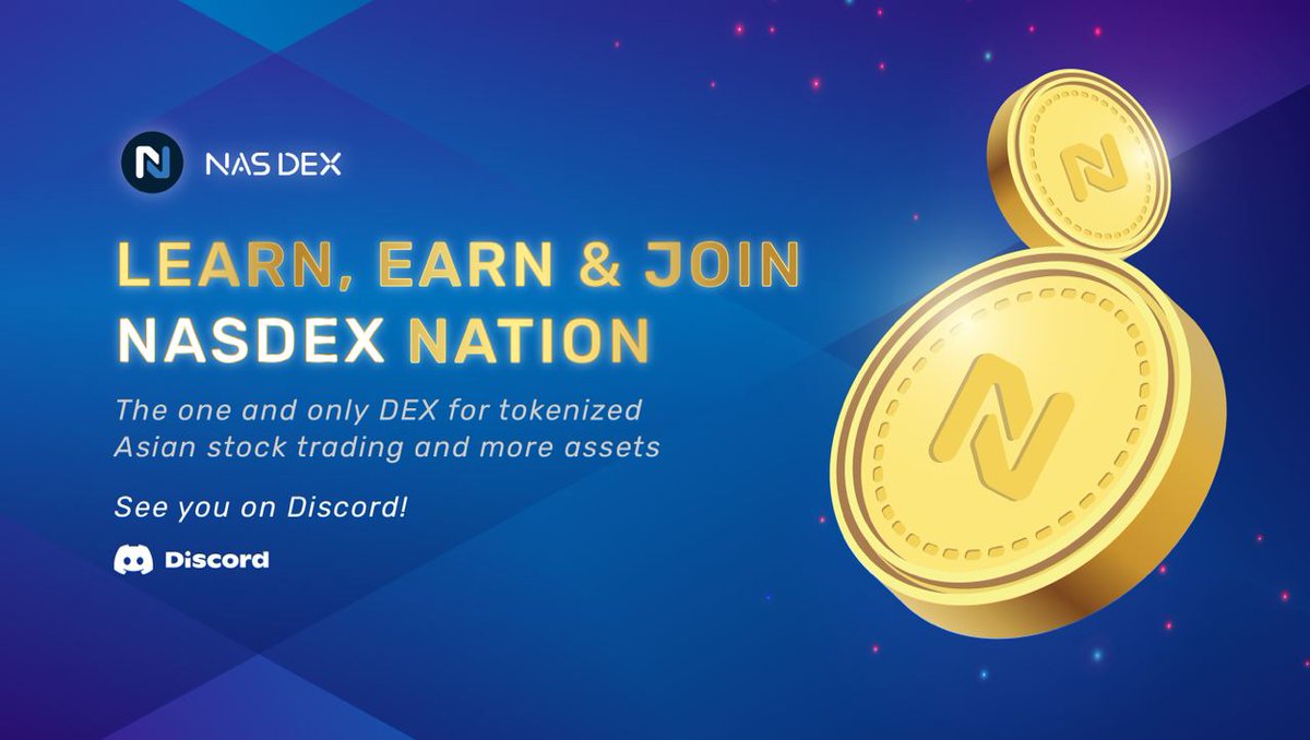nasdex_xyz's tweet photo. Hey Nasdexians, while our dev team is working on some exciting technical updates, we will to help you earn while you learn with #NASDEX

🔎Join us on Discord and share in the fun with us:

🔗 https://t.co/dX6HbJcRZD

Quiz start date to be announced soon 👀 https://t.co/yhmcVyVnyA