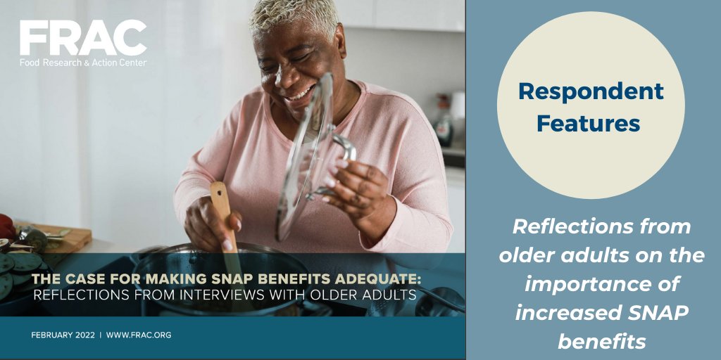 fractweets's tweet photo. Most of the older adults respondents interviewed in @fractweets new report, commissioned by @AARPFoundation, remarked that increased SNAP benefits freed up money for essential bills and household expenses. Learn more in the respondent features. https://t.co/m4LyBsoQvk https://t.co/Q22fR2RZCD