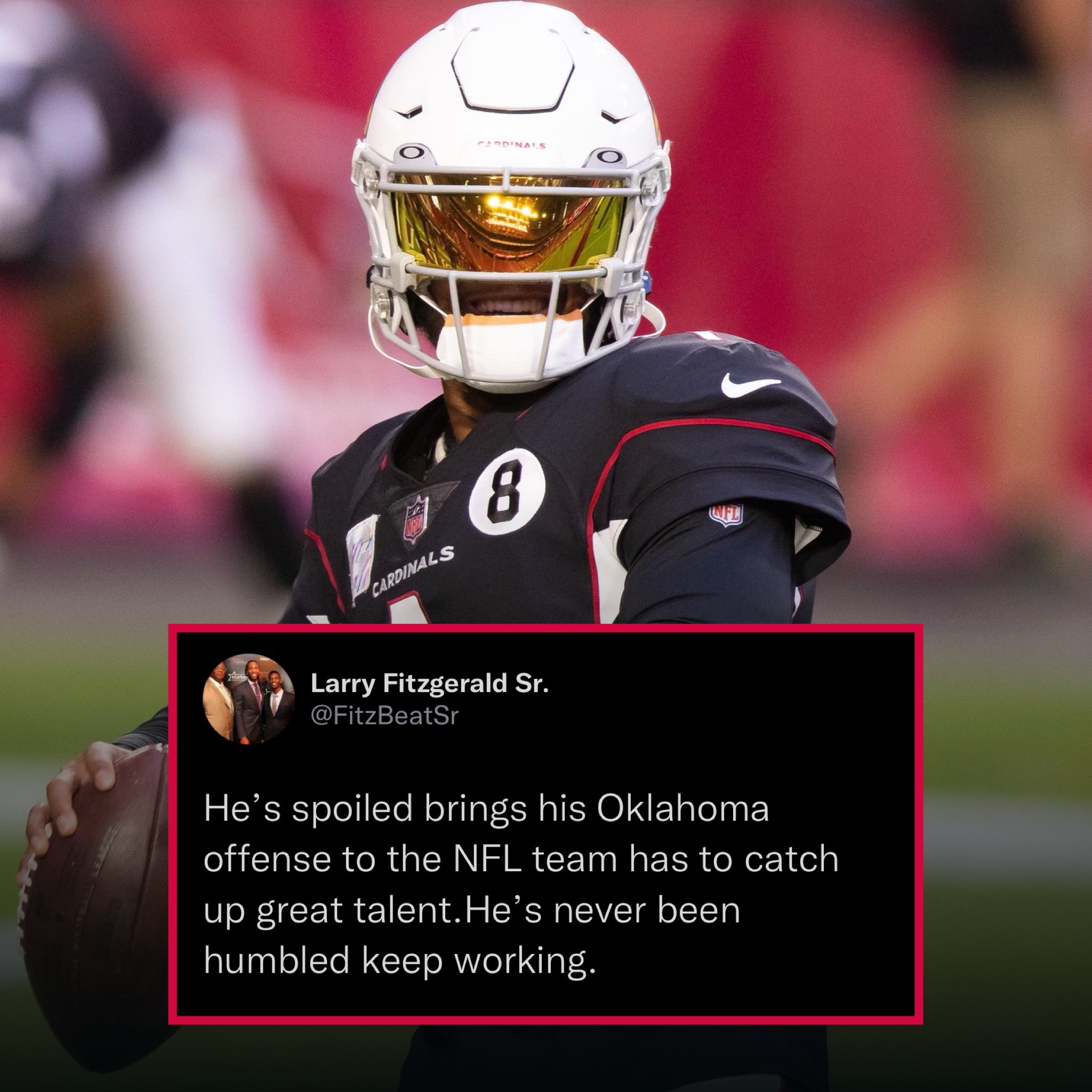 JPAFootball on X: Larry Fitzgerald's father calls Kyler Murray