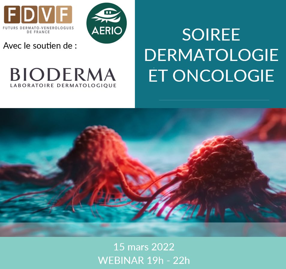 fdvf_de's tweet photo. ⏰ ⭐ COMING SOON ! Webinar Onco-Dermatologie FDVF/AERIO le 15 mars 2022 
➡️ La diffusion se fera via la plateforme directement accessible sur notre site internet https://t.co/htFM5FTkRK
➡️ Le mot de passe d’accès au Webinar vous sera envoyé par mail la veille ! https://t.co/bxTm6Zonk6