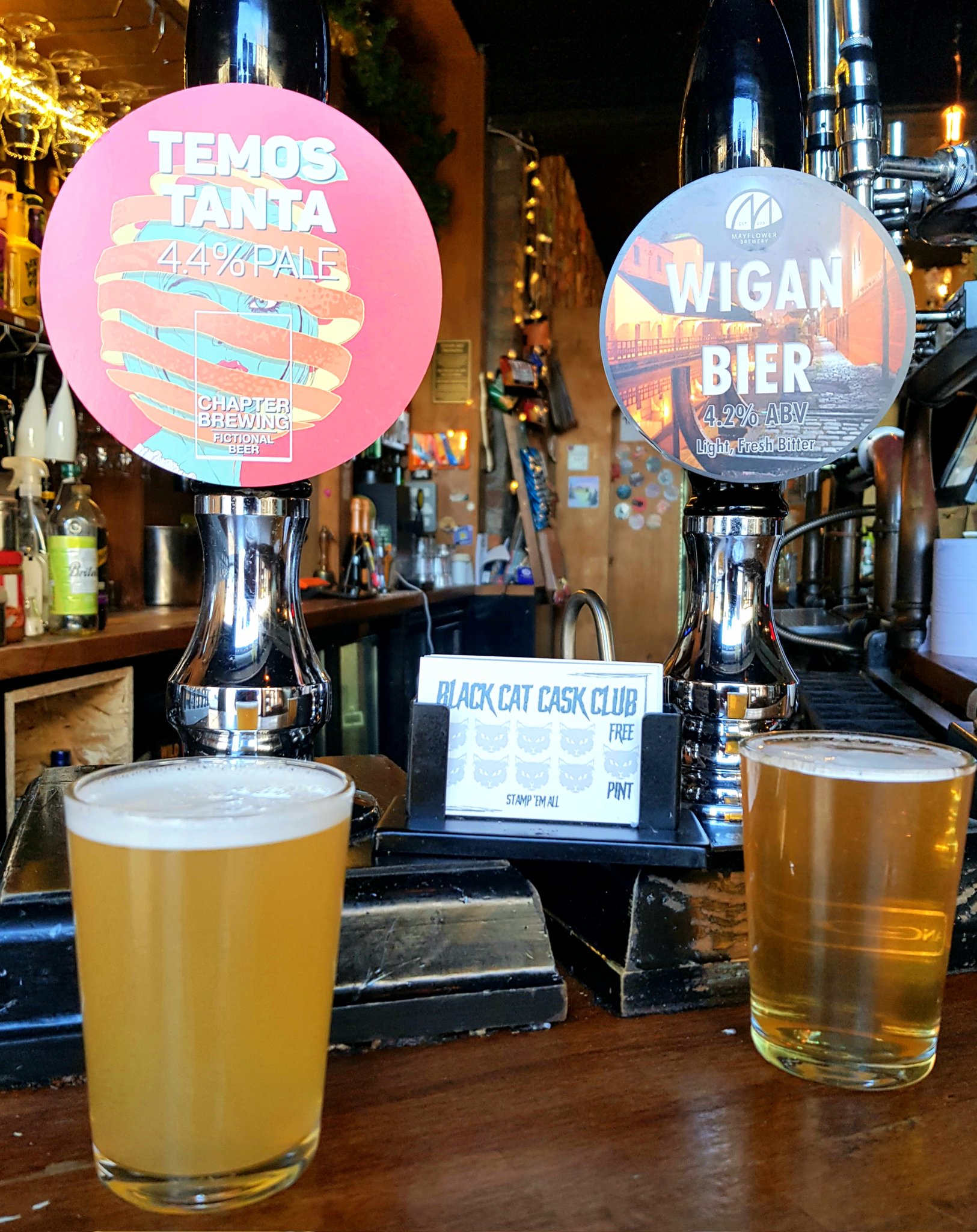 Black Cat, Liverpool on Twitter "2 new cask Wigan Bier from MayflowerBeer and Temos Tanta from
