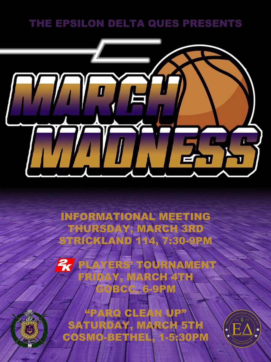 March = Madness !! Come out and kick it with The EΔ Bruhz as we start the month off right. ⚡️ We have a fun weekend of events planned! Don’t miss OWT ⚡️(March 3rd - 5th)