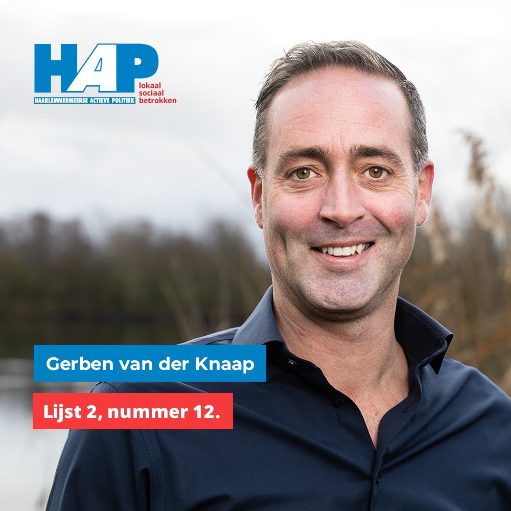 Op deze dinsdagavond de eer aan de nummer 12 op onze kandidatenlijst, <a href="/GerbenvdKnaap/">Gerben van der Knaap</a>, om zich voor te stellen.

Deze ondernemer en zeer betrokken inwoner uit Rijsenhout is ook niet te vangen in 280 Twitter tekens, lees daarom 👇🏼 meer over Gerben

haarlemmermeerseactievepolitiek.nl/ons-team/gerbe…

#gr2022