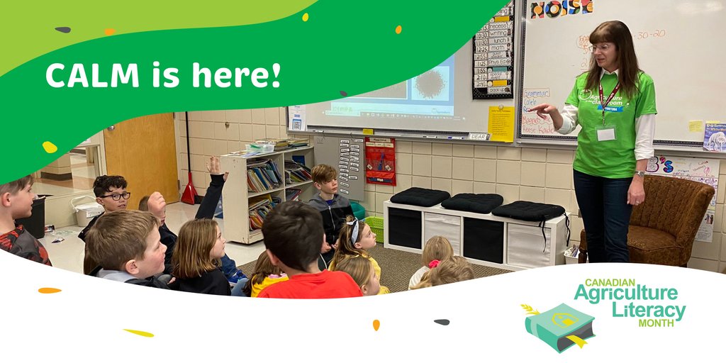 Happy Canadian Agriculture Literacy Month!

We're celebrating because we have 535 classes and over 11,000 students registered for #CALM22 🎉

Learn more about CALM here: l8r.it/HfBp
#agEducation #mbteachers #mbfarmers