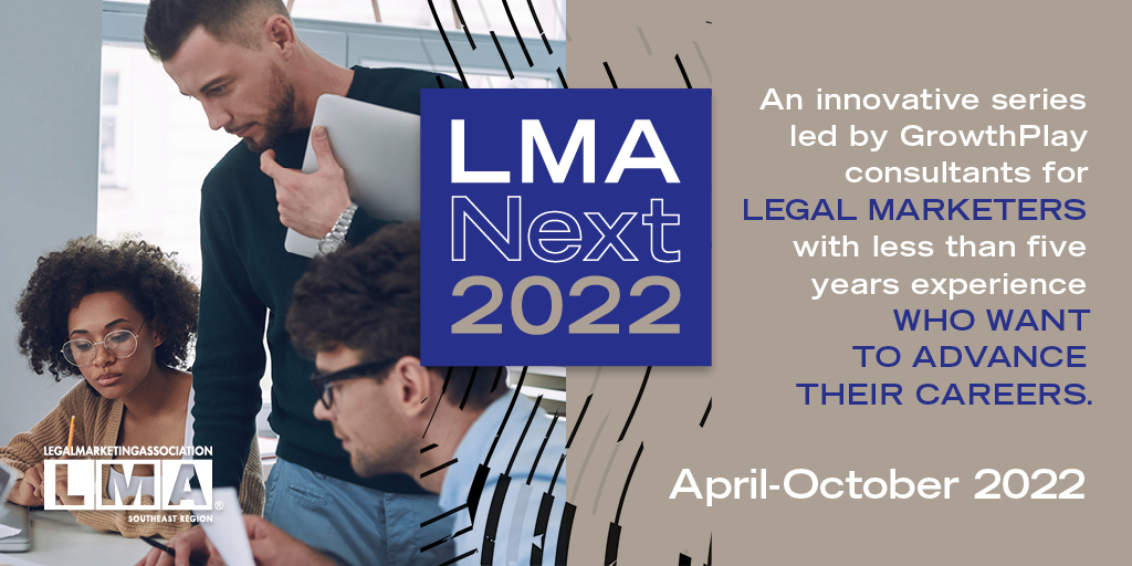 Did you hear? Registration is now open for the 2022 Southeast LMANext program for legal marketers with fewer than five years of experience. 

Register now: legalmarketing.org/Event-Details/…

#LMASE #LMAMKT #LMANEXT