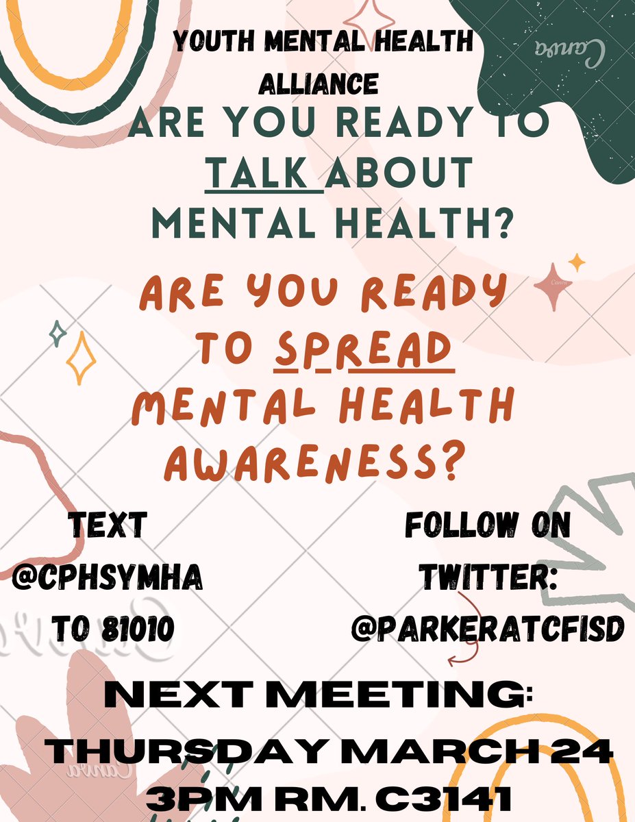 CoachKatiParker's tweet photo. Start marking your calendars, Tigers! @CypressParkHS @CyParkAthletics @CyParkPALS #YMHA #CPHSYMHA #Youthmentalhealthalliance https://t.co/g2KeQQ8lwI