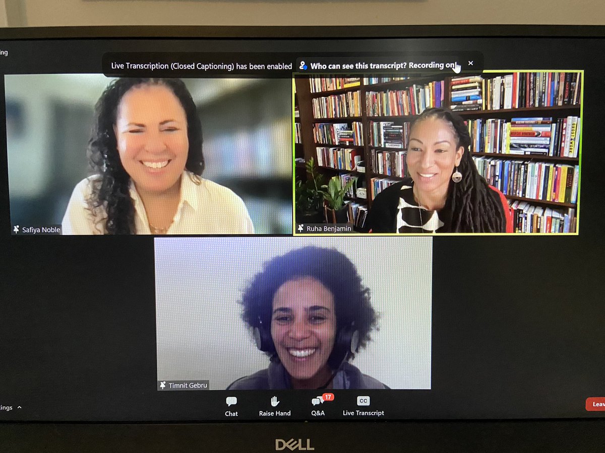 Angela_M_Guzman's tweet image. Kicking off Women’s History Month listening to powerful women talking about bias in tech. So many gems were shared. 🤩 💎👏🏼 #justtech 

“The model of the of profit over people is not a sustainable paradigm.” - Safiya Noble

@ruha9 @safiyanoble @timnitGebru