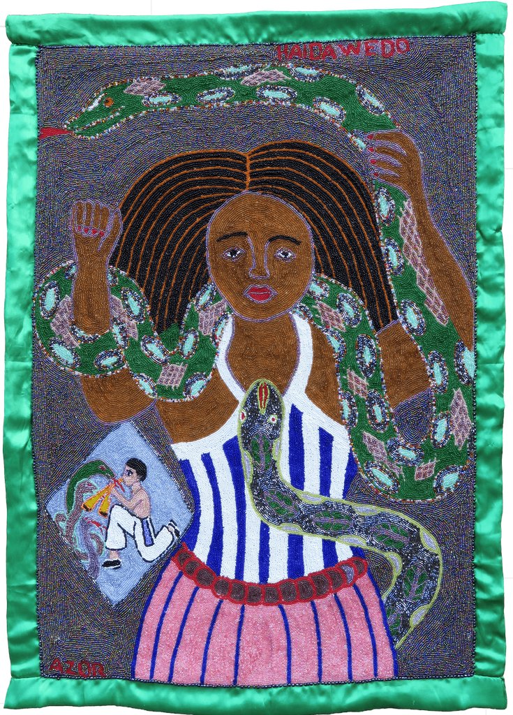 OutsiderArtFair's tweet photo. Who DOESN’T love a good textile?
👾 https://t.co/ktr52uJLGW 👾

#RosemaryOllison , Untitled (Psyche), 2021
Portrait Society
#LilleMaePettway, Star, 1965
Nicelle Beauchene
#RayMaterson, Retribution (Me Too), 2022
Andrew Edlin
#RoudyAzor, Haida Wedo (Mamy Wata), 2013
Indigo Arts https://t.co/Nio57DTlmq