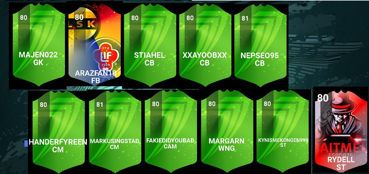 TOTW S9W4
Wp to the players from @777proclubs @LIFLSKProClubs <a href="/BaitmenE/">Baitmen eSports</a>