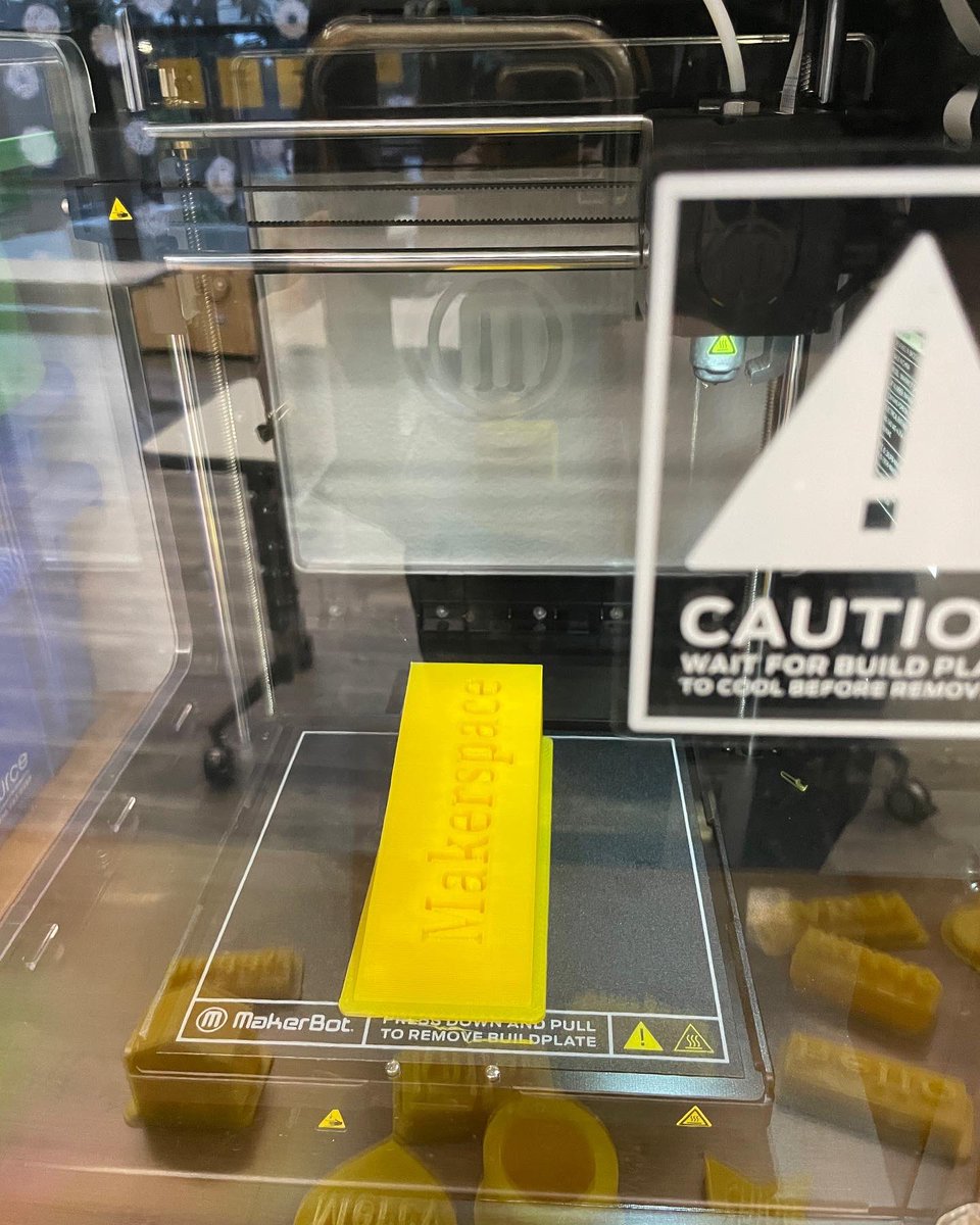 makermrspfaff's tweet photo. Pretty fun to be able to show students how anyone can solve a simple problem. My doorstop kept disappearing, so I designed my own in Tinkercad and then 3-D printed it! Shockingly, it has not disappeared! 

#3dprinting #Tinkercad #makerbotsketch #problemsolving #makerspace https://t.co/w7ozjgXzoi