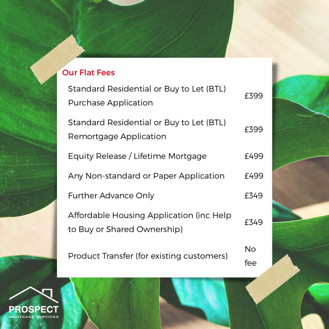 We have just a few flat fees so you know how much our service costs upfront. 

There’s no hidden charges or additional extras that’ll be added on later. Our ‘Mortgage Guarantee’ makes sure that you won’t waste your hard earned monies if things don’t work out first time around. 🔒