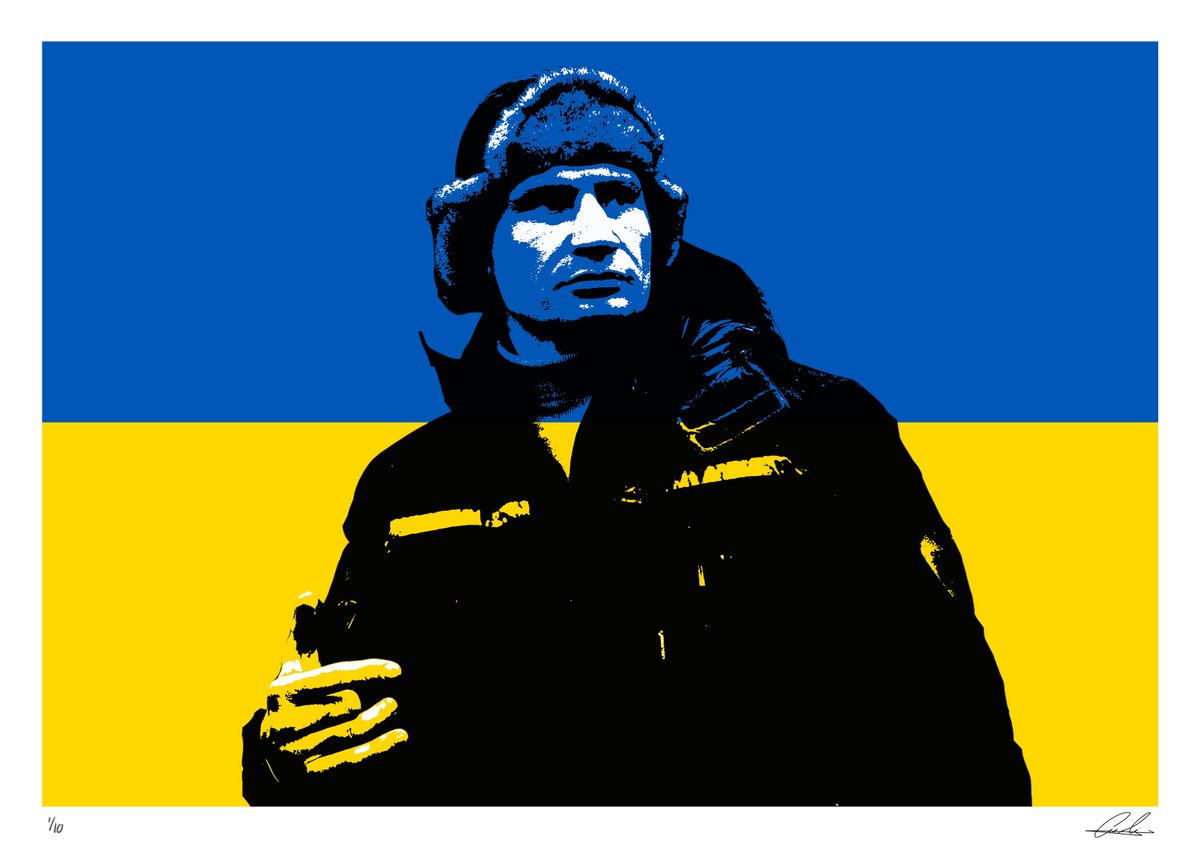 Curtis_JJ's tweet photo. I stand with Ukraine and in support I am releasing an edition of 10 of these prints, with 30% of the proceeds going to @Chooselove emergency fundraising appeal to support Ukrainian people. 

Available now through my website:
https://t.co/EGdJnNPD6d

#IStandWithUkraine https://t.co/YyhedBfG9z