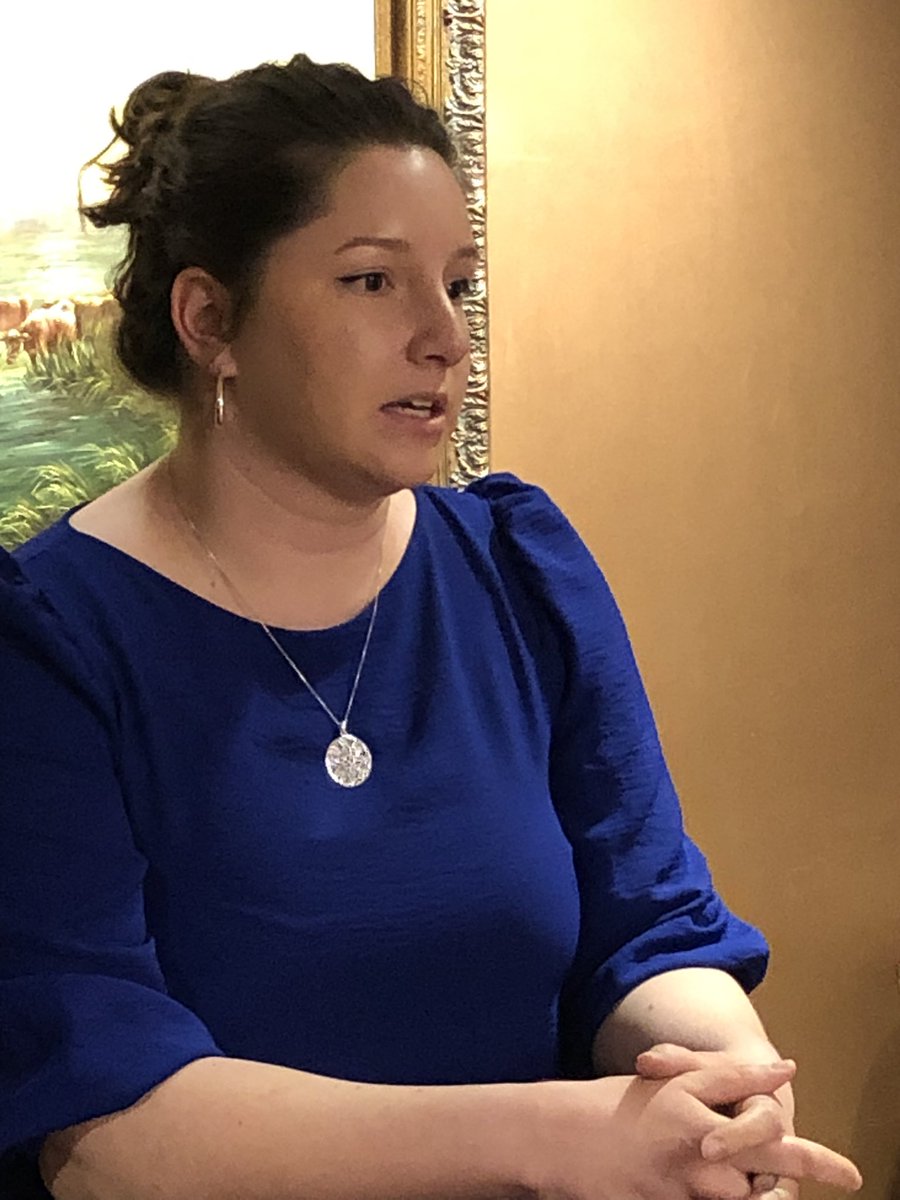EdmondBonjour's tweet photo. Sigrid Johannes of NCBA sharing about federal land issues such as reintroduction of predatory species, wild horses, wild fires, and WOTUS. This is her first day on the job. https://t.co/ufaPDAFKUK