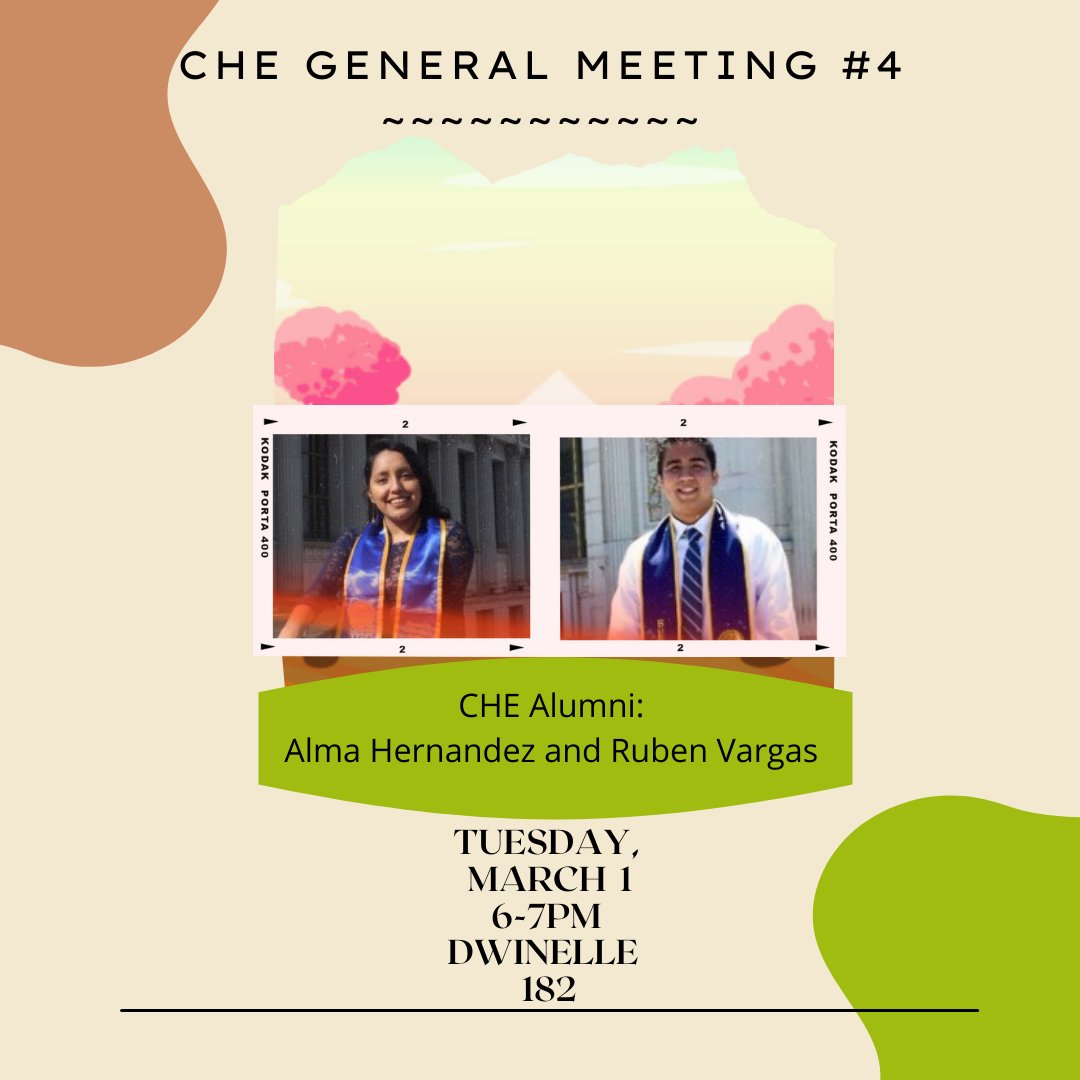 ucberkeleyche's tweet photo. Happening tonight! Come learn from Alma and Ruben about their post-graduation steps, and get their advice on how to prepare! https://t.co/7iE0cuWoVs