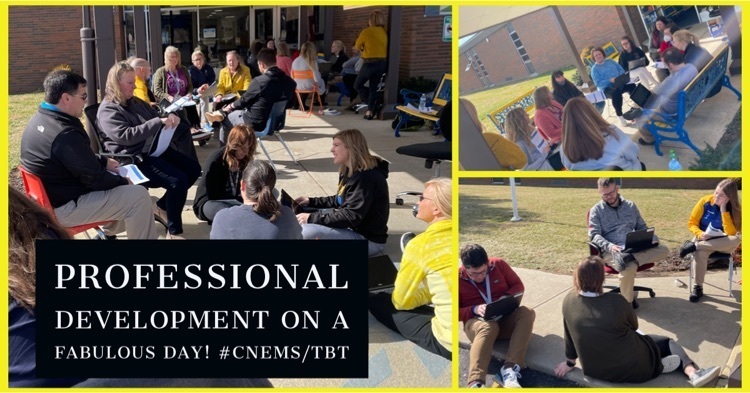 CNEMiddle's tweet photo. Professional Development on a fabulous day! #CNEMS/TBT https://t.co/12JNLy3ZS9