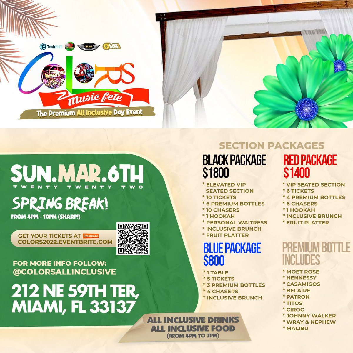 chrisditech's tweet image. @colorsallinclusive is this Sunday March 6th. Have u secured your tickets, cabana or table yet? 

Colors2022.eventbrite.com

📍212 NE 59 Terrace Miami, FL