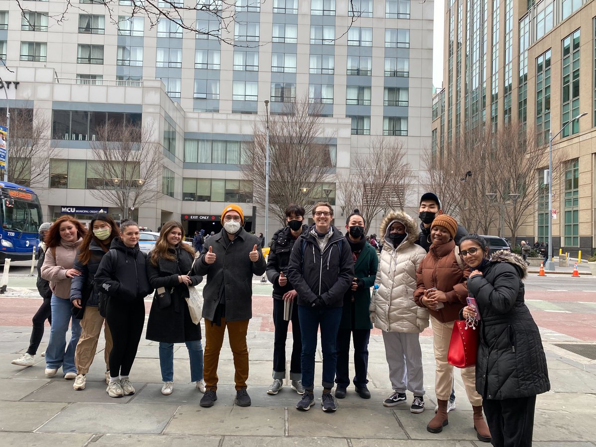 OpenPlans's tweet photo. Today, Jackson Chabot, Director of Public Space Advocacy at Open Plans, gave a tour of DUMBO and Downtown BK’s public realm to NYU journalism students focusing on #Cities. They talked about #TrafficViolence, #PublicSpaceManagement and much more! https://t.co/qjB9hmOQiT