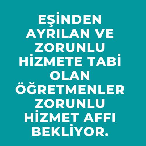 #zorunluhizmetmuafiyeti <a href="/oguzozat/">Oğuz ÖZAT</a> <a href="/_aliyalcin_/">Ali YALÇIN</a> <a href="/TalipGeylan06/">Talip Geylan</a> @MaarifSen  <a href="/egitimis/">Eğitim-İş</a> <a href="/yilmaznazif/">Nazif Yılmaz</a> <a href="/akandemir80/">Ahmet Kandemir</a>