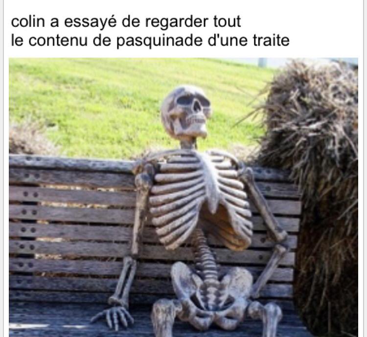 Si toi aussi tu as prévu de mourir devant PASQUINADE, n’oublie pas de cliquer sur le chapeau 🎩