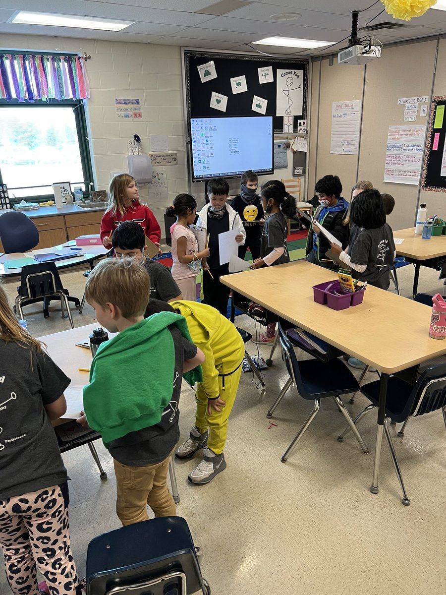 These mathematicians are conducting surveys to create bar graphs! 📊