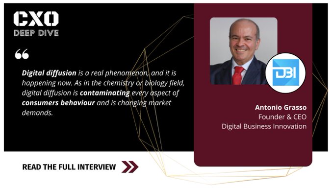 SignorCEO's tweet photo. "Il passaggio all'orchestrazione dell'ecosistema sarà la sfida più grande per le aziende".
Leggi la breve intervista di @antgrasso_IT sul blog @CXOInnovation > https://t.co/lv8Qsen801 #CustomerExperience #DigitalTransformation #DigitalDiffusion https://t.co/RedSRFdsWR