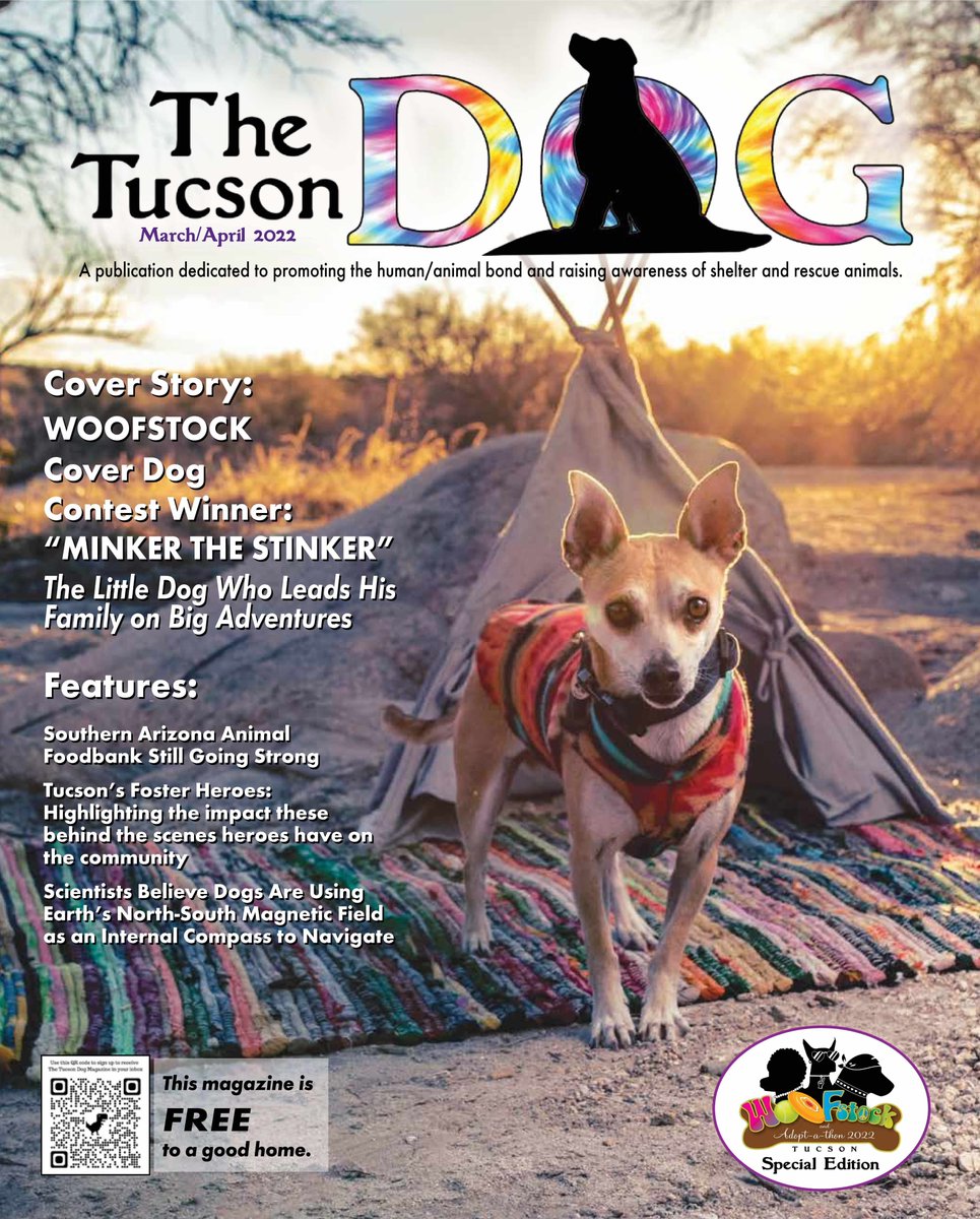 TheTucsonDogMag's tweet photo. It's out!!!!! Get the most recent edition of the Tucson Dog Magazine featuring our WOOFstock cover dog winner @minkerthestinker at newsstands now! If you're unsure where to pick a copy up, follow this link for locations: https://t.co/7NCDxQafiy #tucsondogs #doglife #AdoptDontShop https://t.co/VGnlpQi7M5