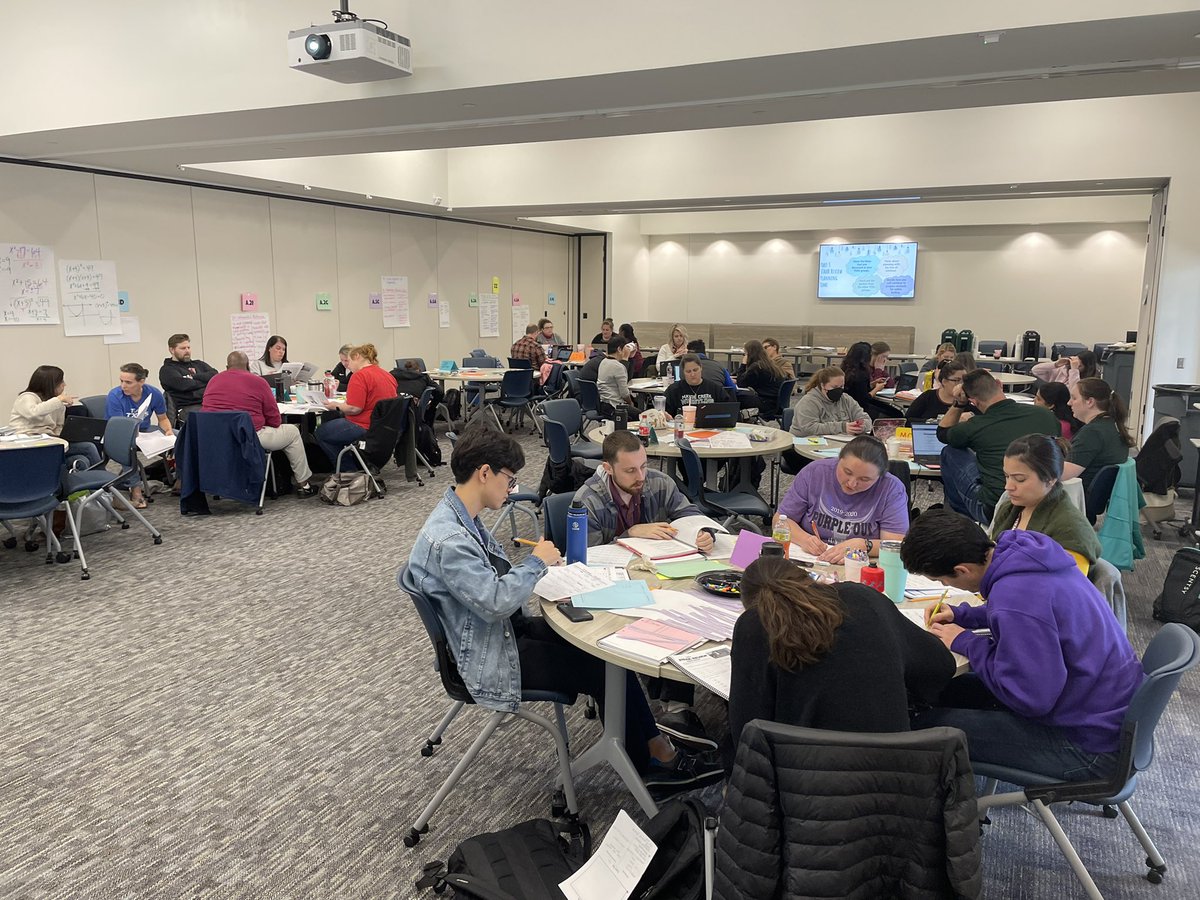 RachelARice07's tweet photo. Alg 1 Ts digging into data, sharing ideas, brainstorming retrieval practices, and planning for a student-focused STAAR review! #KISDSecMath #Alg1Institute @MMStutts11 @AliciafBates https://t.co/kjxtPtfASI