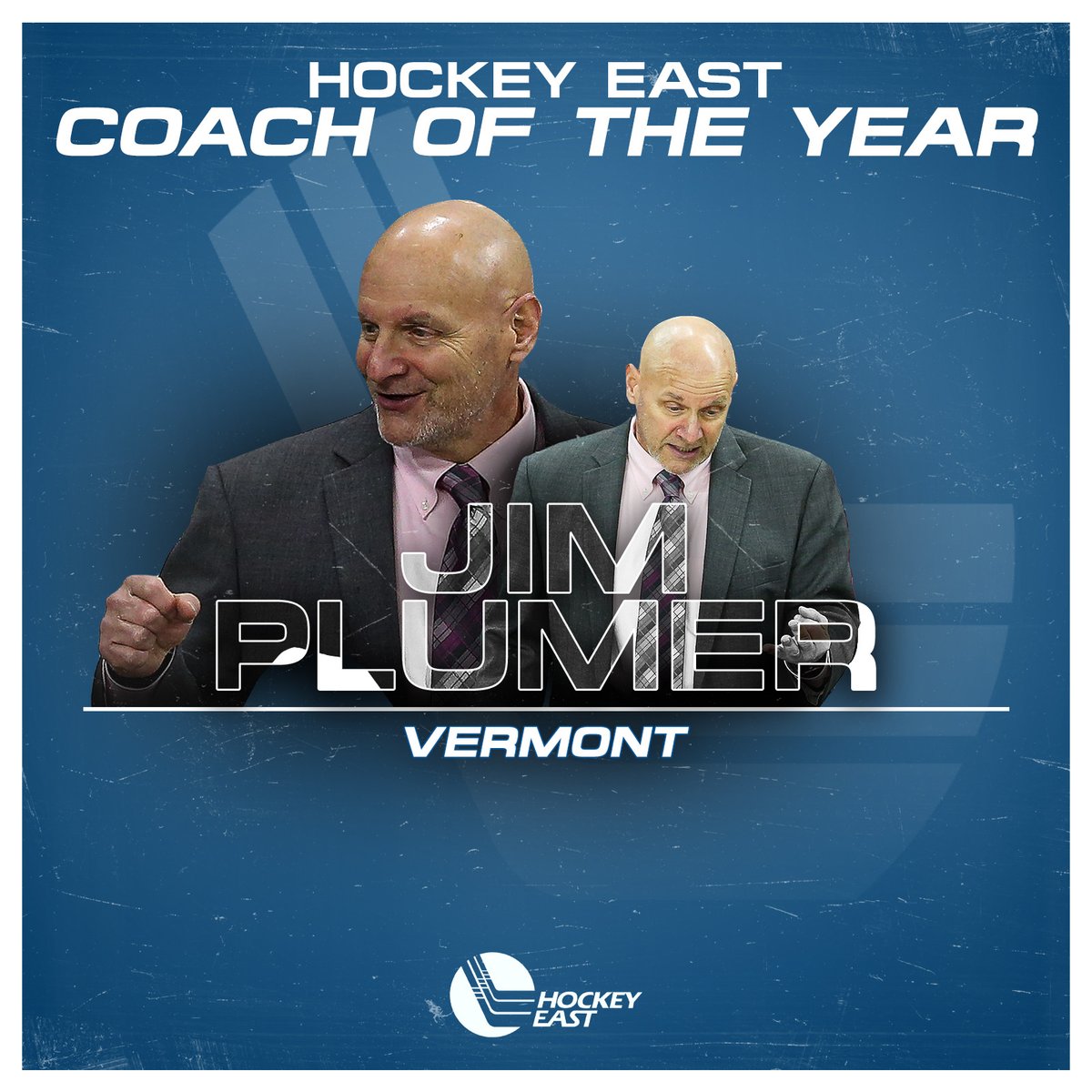 hockey_east's tweet photo. The 2021-22 Hockey East Coach of the Year:

Jim Plumer, @UVMwhockey  

https://t.co/Ys6Rag2hNe

#HockeyEast | #WhereChampionsPlay https://t.co/PBg3SNnwkJ