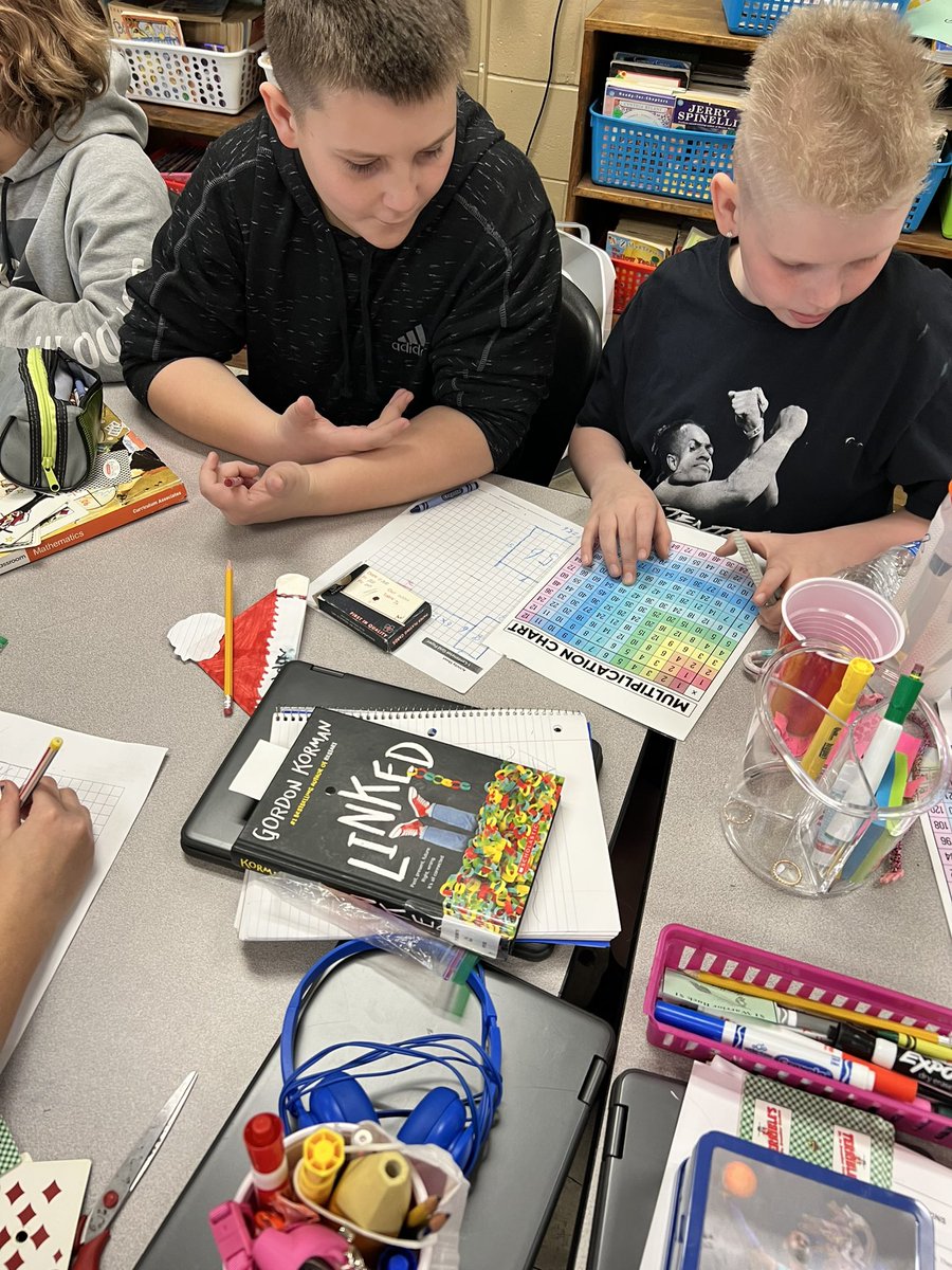 hyde4th's tweet photo. Students are deep in thought using playing cards to create rectangular shapes to find the perimeter. Way to go #Warriors! @HydeElem @HydePrincipal https://t.co/XMfAYZryuC