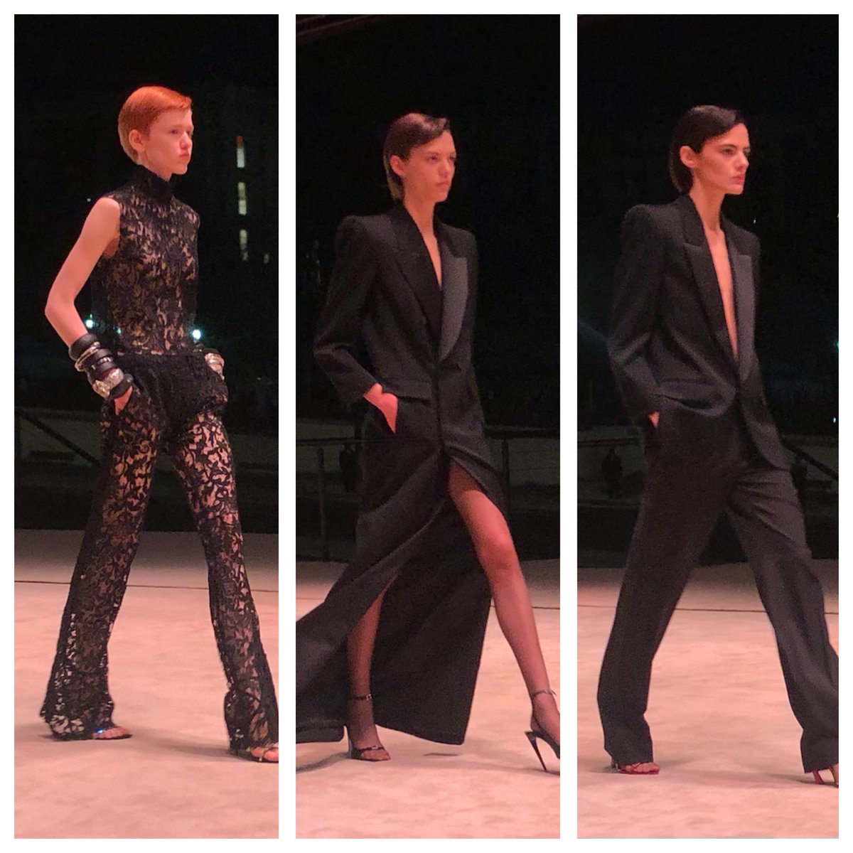 VVFriedman's tweet photo. Le Smoking, smokin’ #YSL #PFW https://t.co/10up4Vq2BE