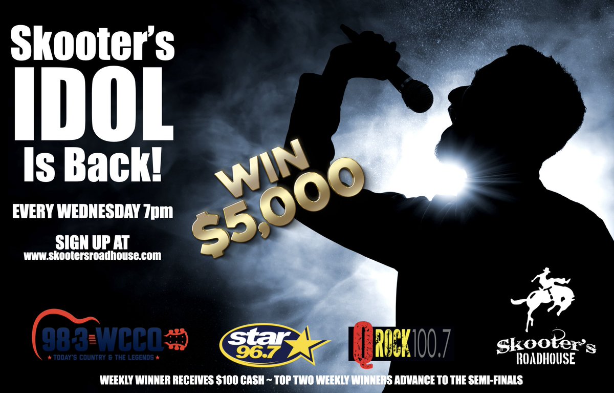 IDOL WEDNESDAYS ARE BACK! 7pm
$5,000 CASH PRIZE for winning the whole thing!
Register now for a chance to make the Semi-Finals!
NO OTHER COMPETITION LIKE IT!

Weekly winners, prizes!  Top Two advance to the semi-finals!
Let's get it!

Register now:
wccq.com/idol/