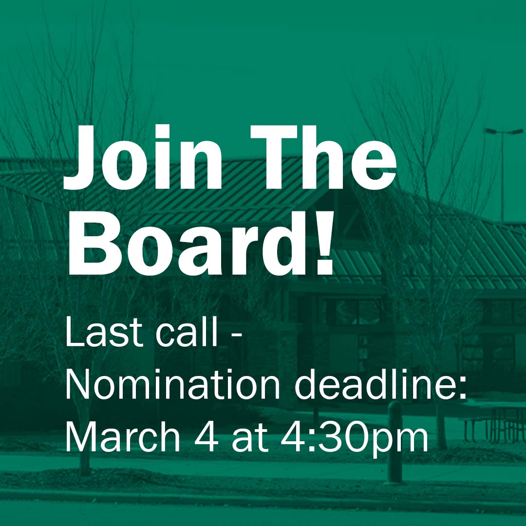 ⏰ Reminder -
Westerner Park's Call for Nominations deadline is 
Friday, March 4 at 4:30pm. 
Join an outstanding team and have the opportunity to make a positive impact on the central Alberta community!
westernerpark.ca/.../689-call-f…...