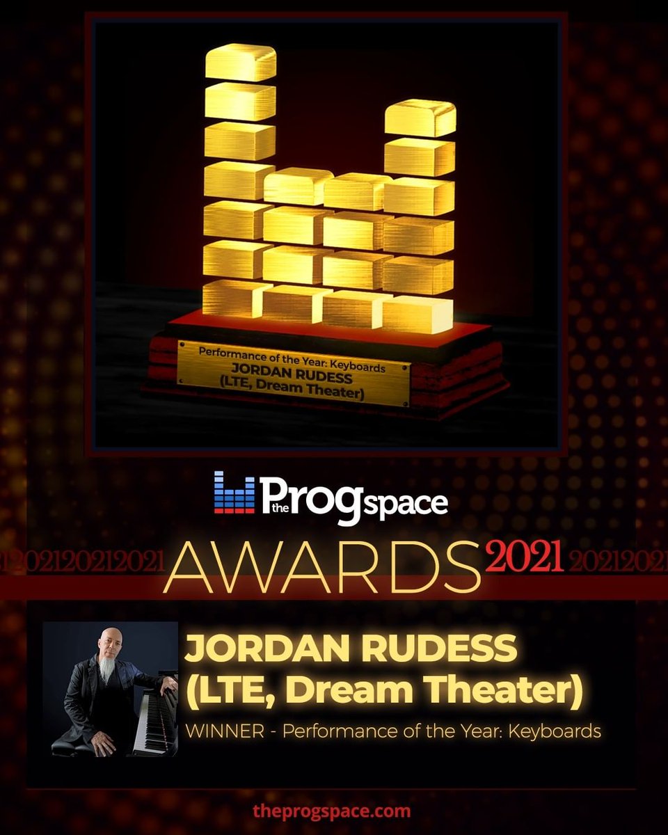 Jcrudess's tweet photo. Thank you, @theprogspace!

The Progspace Awards 2021 - WINNER - PERFORMANCE OF THE YEAR: KEYBOARDS, goes to: 🏆 @jcrudess (Liquid Tension Experiment , @dreamtheaterofficial) ! 🏆

#JordanRudess #DreamTheater #LiquidTensionExperiment #Progrock #Progmetal #Keyboardist #Piano https://t.co/6sWsJh108t