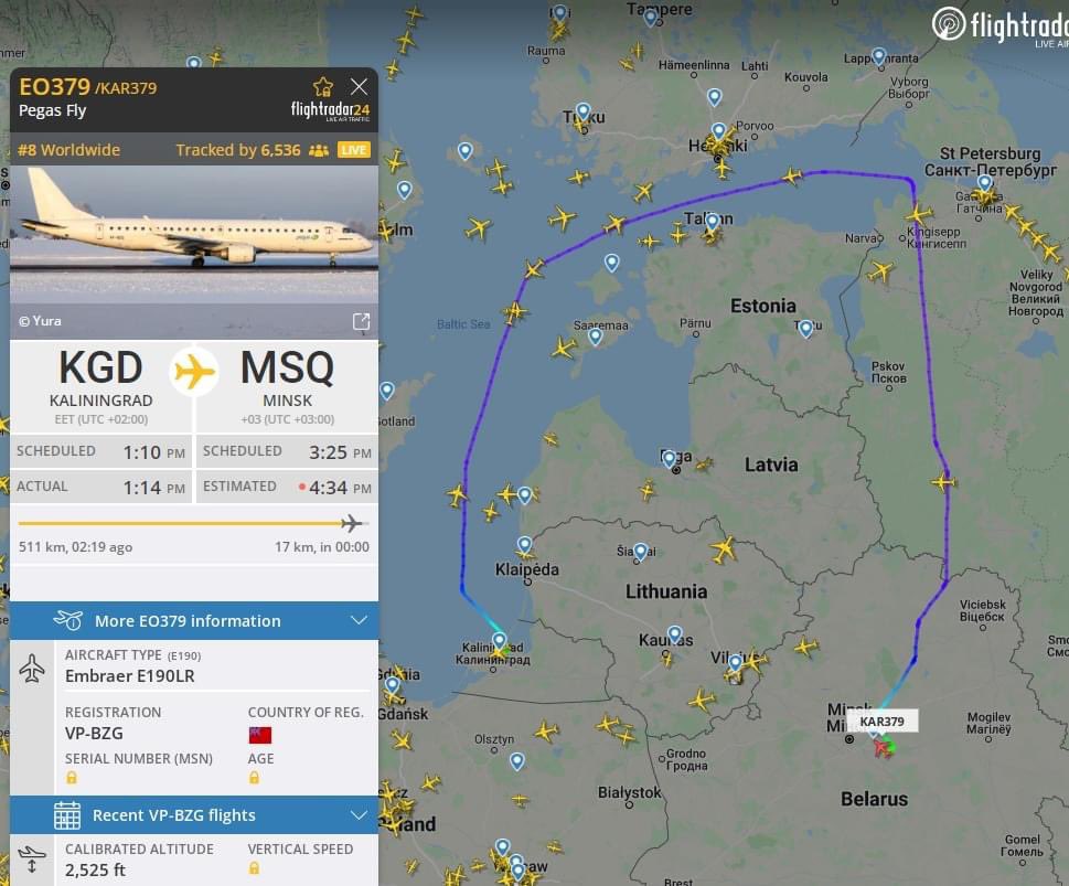 franakviacorka's tweet photo. New reality. Flight Kaliningrad-Minsk https://t.co/VhSLC1U4az