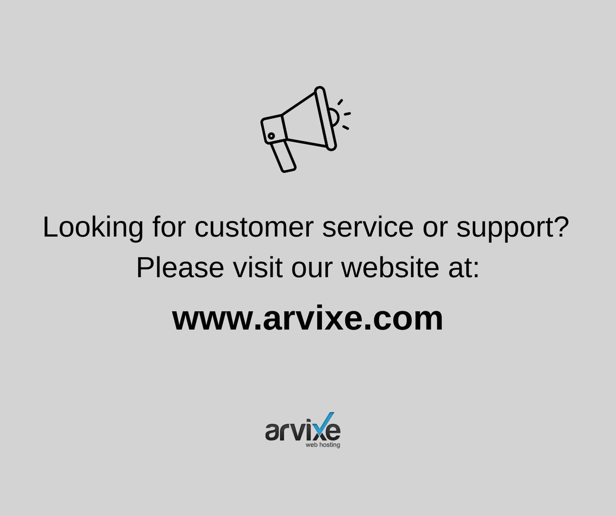Arvixe Support tweet media