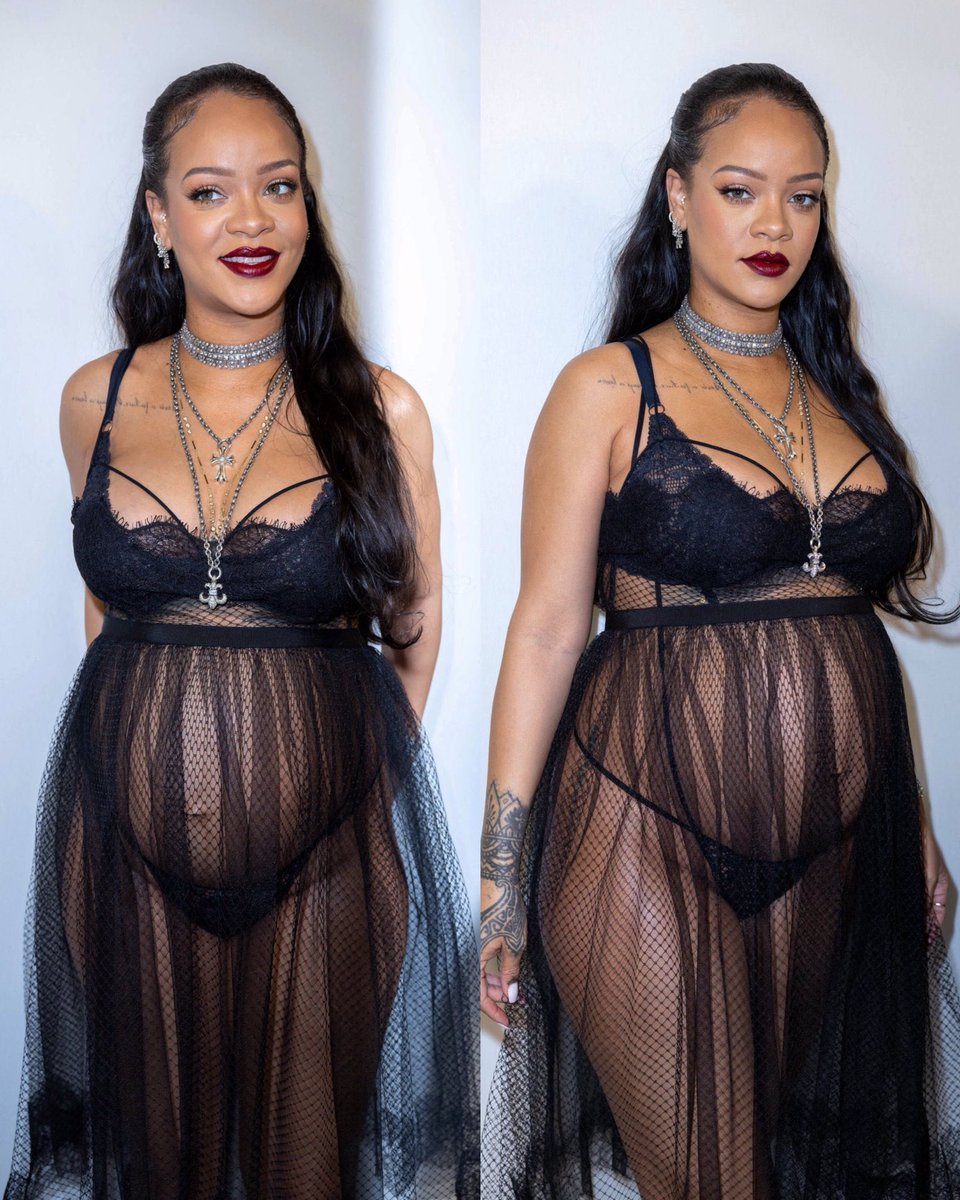 gabgonebad's tweet image. rihanna ATE this look up.