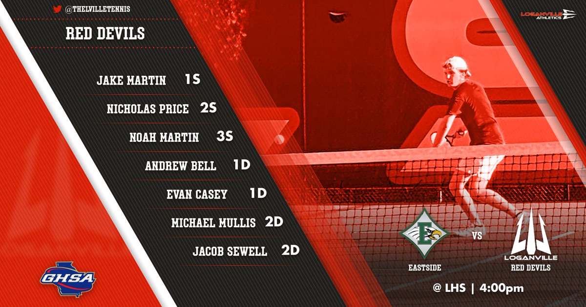 TheLVilleTennis's tweet photo. The guys’ starting lineup tonight vs. Eastside! LET’S GO!!! #WeBeatGreen @LHSAthl @WaltonPrep @Sports_Walton https://t.co/wj8mCzY0BZ