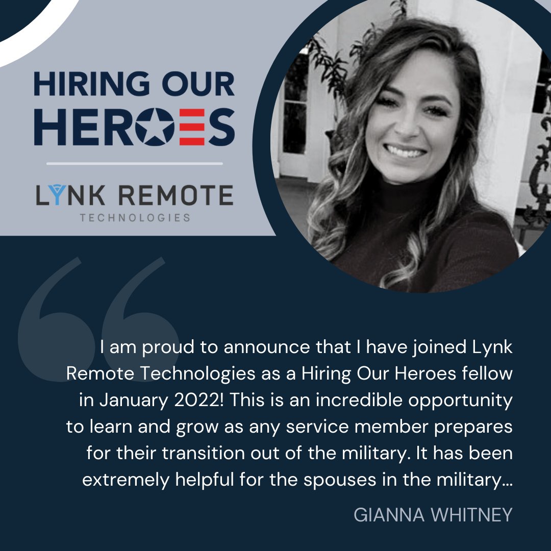 Welcome aboard Gianna! We’re beyond excited to have you join our team and we couldn’t be more proud to partner with <a href="/HiringOurHeroes/">Hiring Our Heroes</a>  a non-profit dedicated to connecting veterans, transitioning service members, and military spouses with meaningful career opportunities.
#veterans