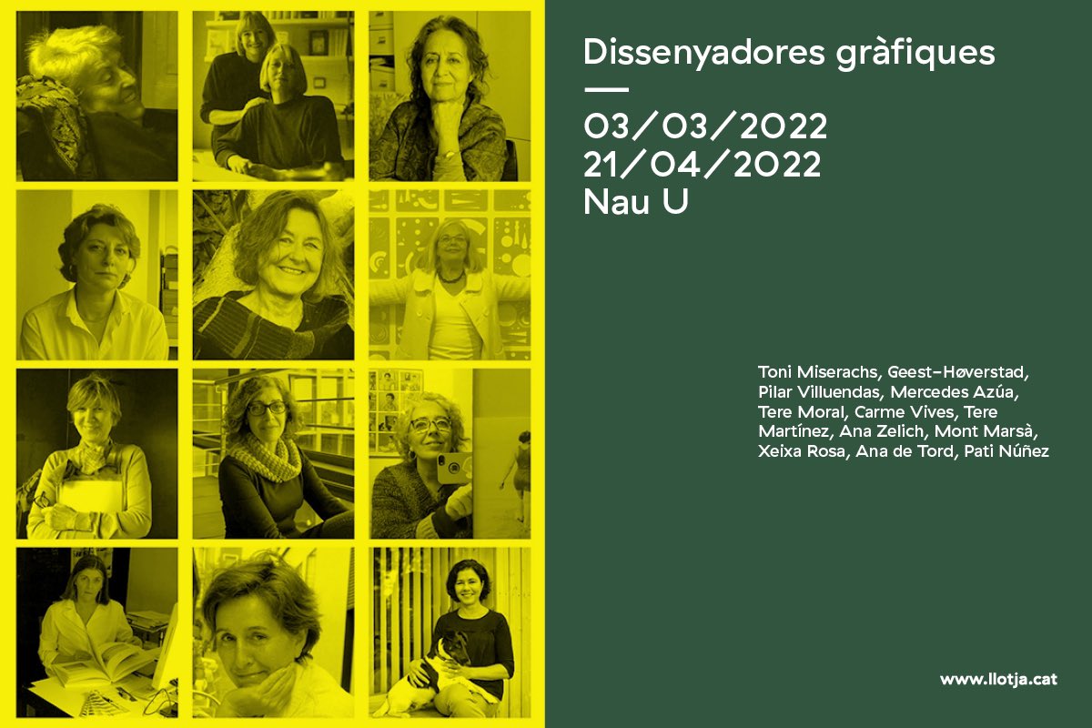 EscolaLlotja's tweet photo. L’exposició “Dissenyadores gràfiques” és un homenatge a la primera generació de dones professionals del disseny gràfic a Catalunya.
Us hi esperem des del 3 de març fins el 21 d’abril a la Nau U de 10 a 20h.
https://t.co/Bugj2p4skS
@bau_bcn @uvic_ucc #gredits #getlihc https://t.co/A7iLHFvnPG